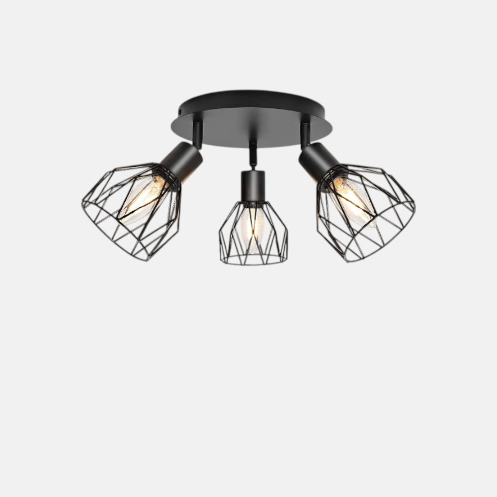 Plafonnier Noir À Spots