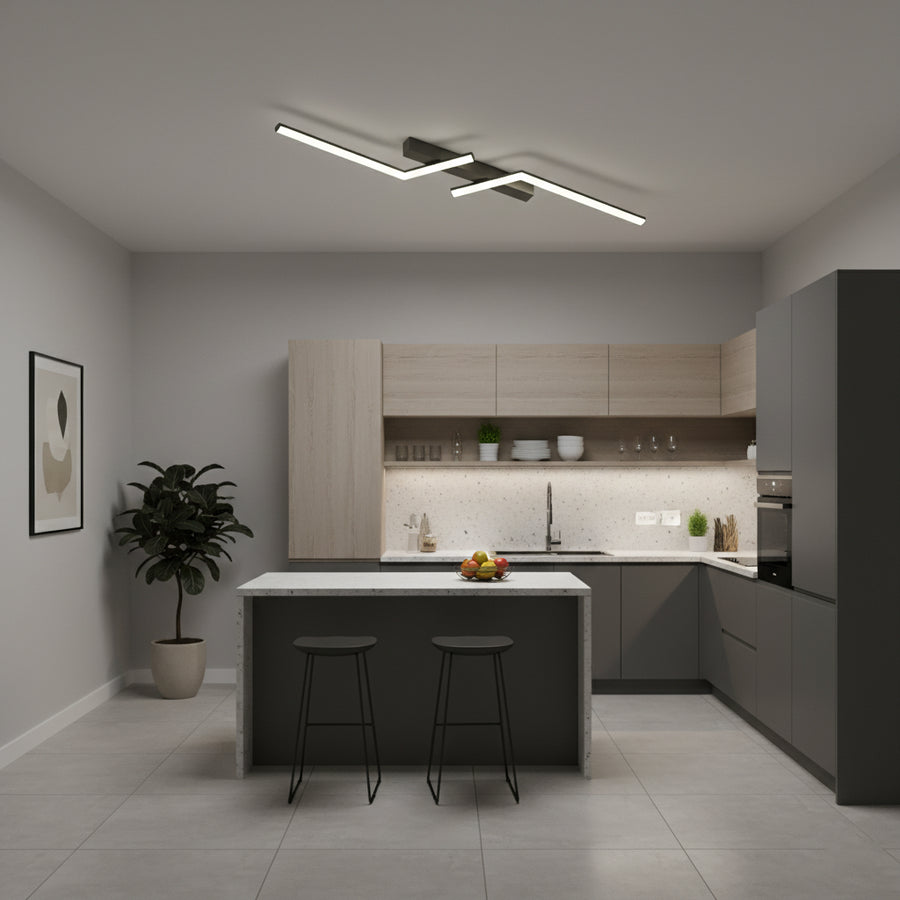 Plafonnier À LED Lignes Design