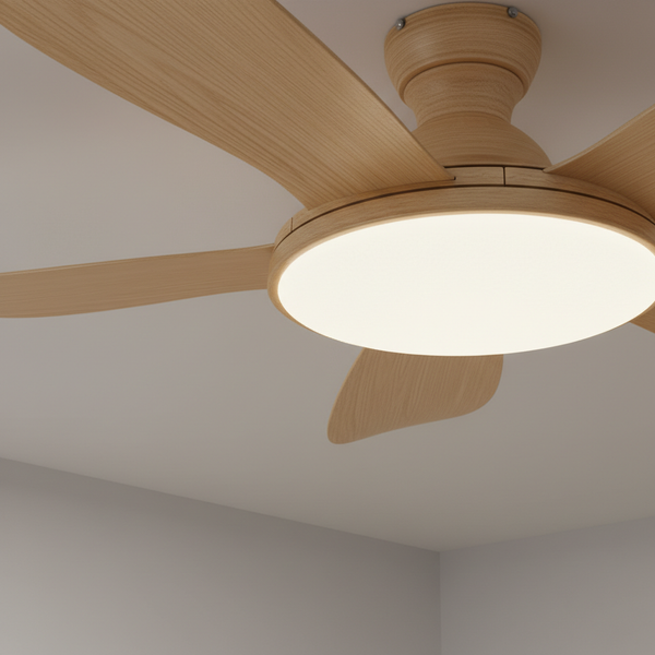 Plafonnier Ventilateur LED En Bois — détail