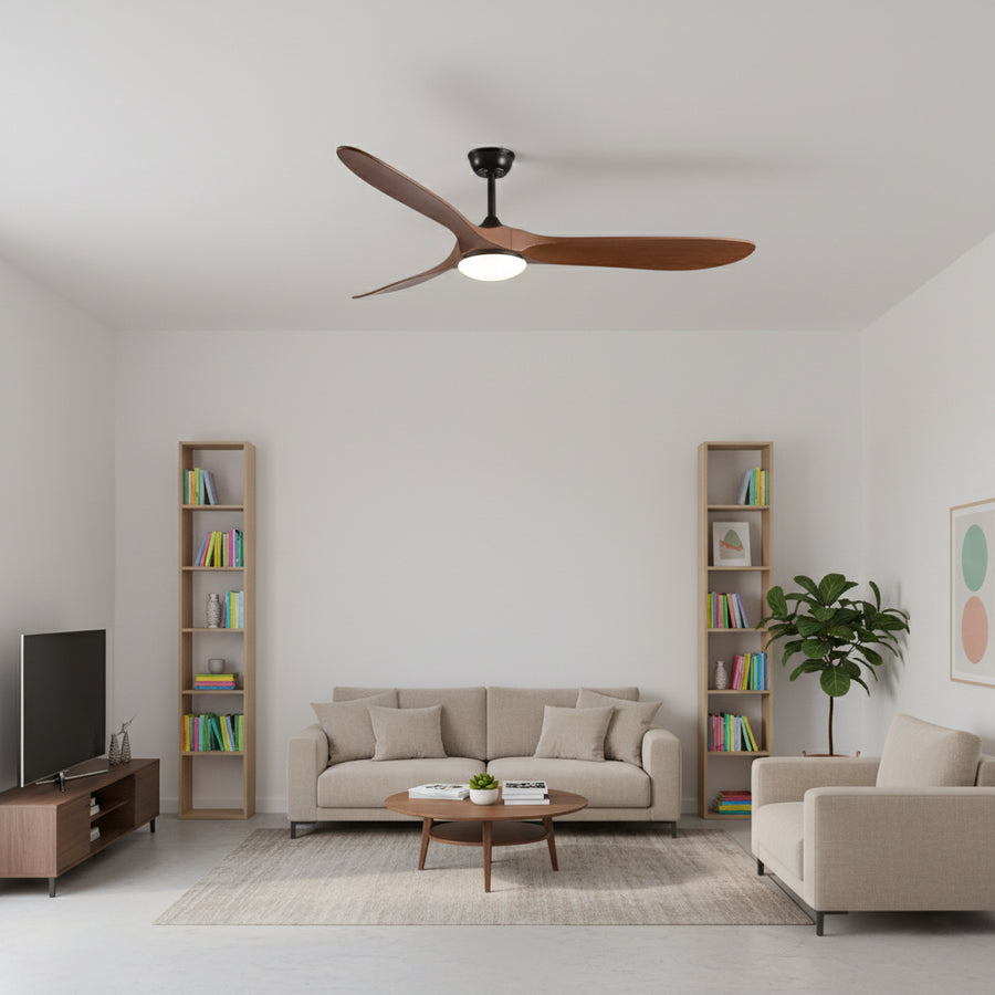 Plafonnier Ventilateur À LED Longues Lames