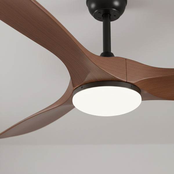 Plafonnier Ventilateur À LED Longues Lames — détail