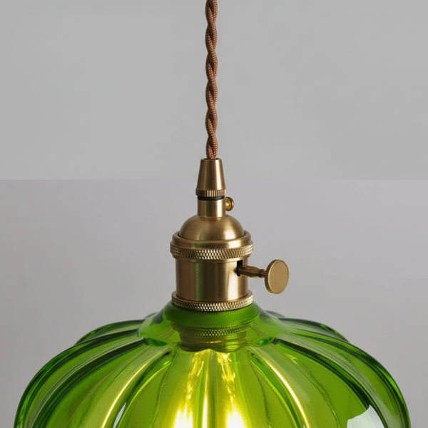 Plafonnier Vintage En Verre — détail