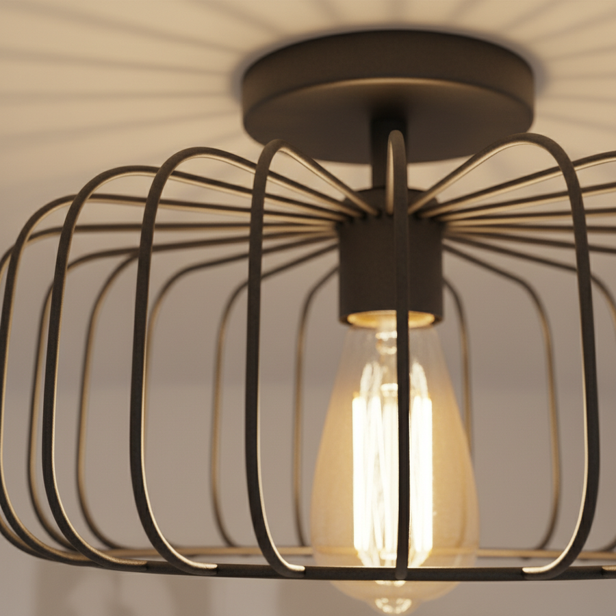 Plafonnier Style Industriel — détail
