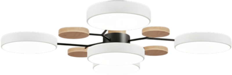 Plafonnier LED En Bois Et Métal