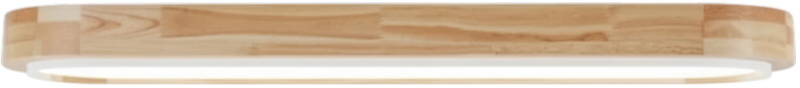Long Plafonnier LED En Bois