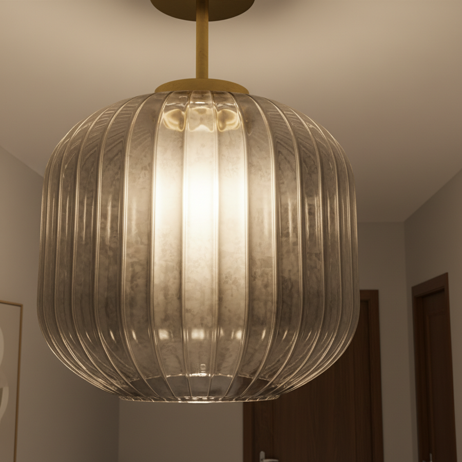 Plafonniers Teintés En Verre — détail