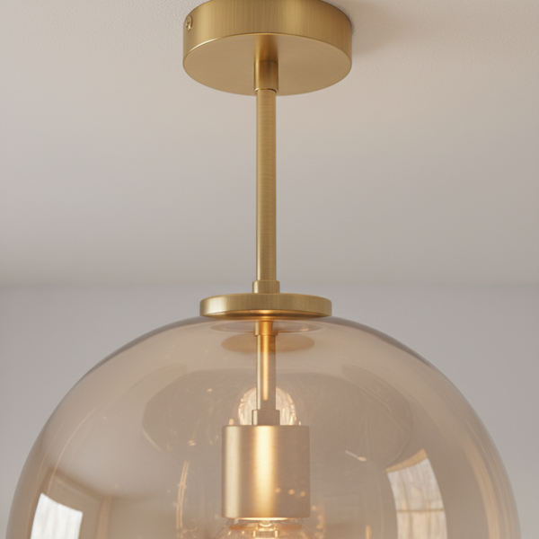 Plafonnier En Verre Design — détail