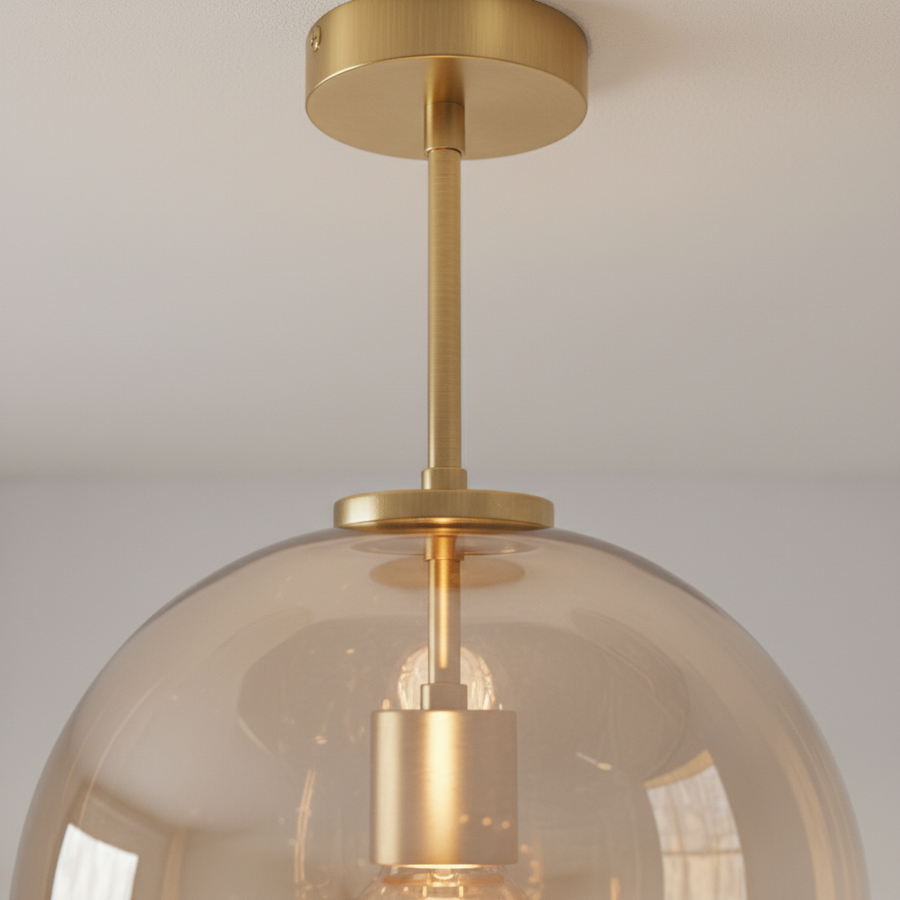 Plafonnier En Verre Design — détail