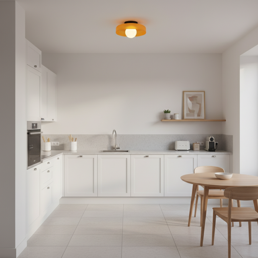 Plafonnier Design Épuré En Verre