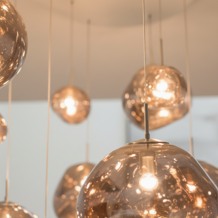Plafonnier Bulles De Verre — détail