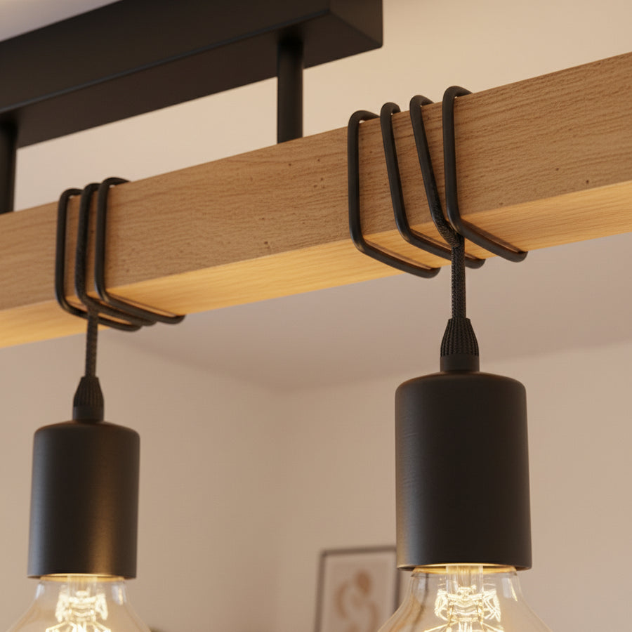 Plafonnier Ampoules Suspendues — détail