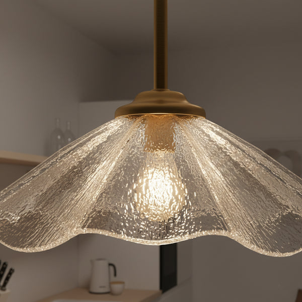 Plafonnier Fleur De Verre — détail