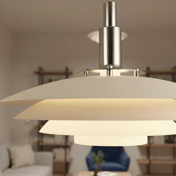 Plafonnier Blanc Design — détail