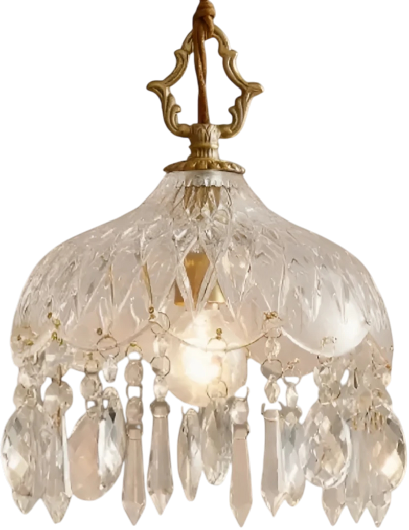Plafonnier En Verre Orné
