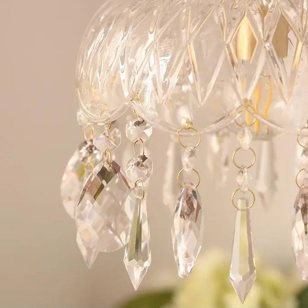 Plafonnier En Verre Orné — détail