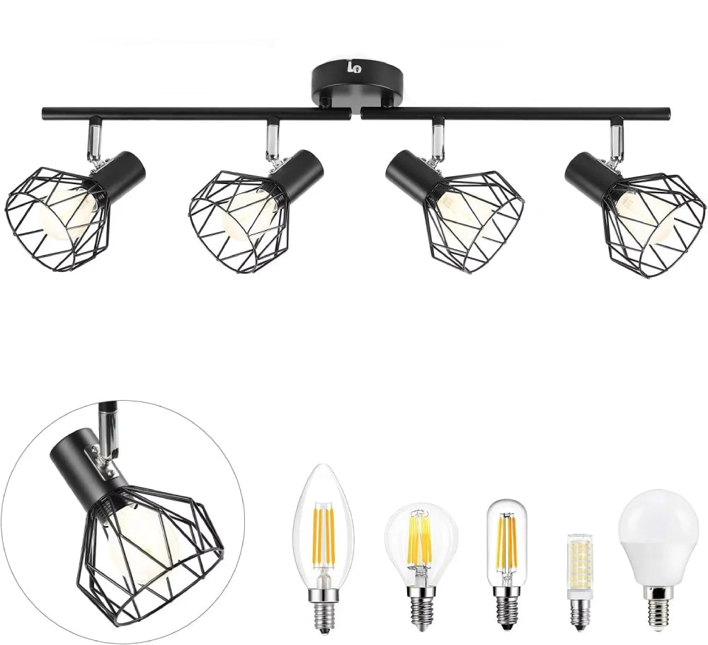 Plafonnier Noir À Spots