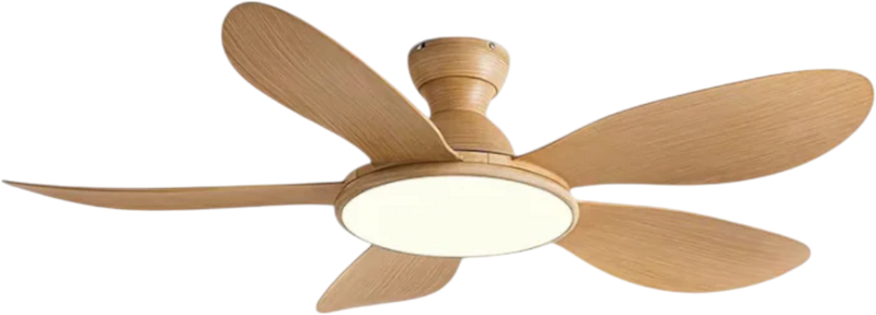 Plafonnier Ventilateur LED En Bois