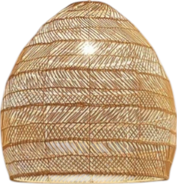 Plafonnier Style Osier Rotin