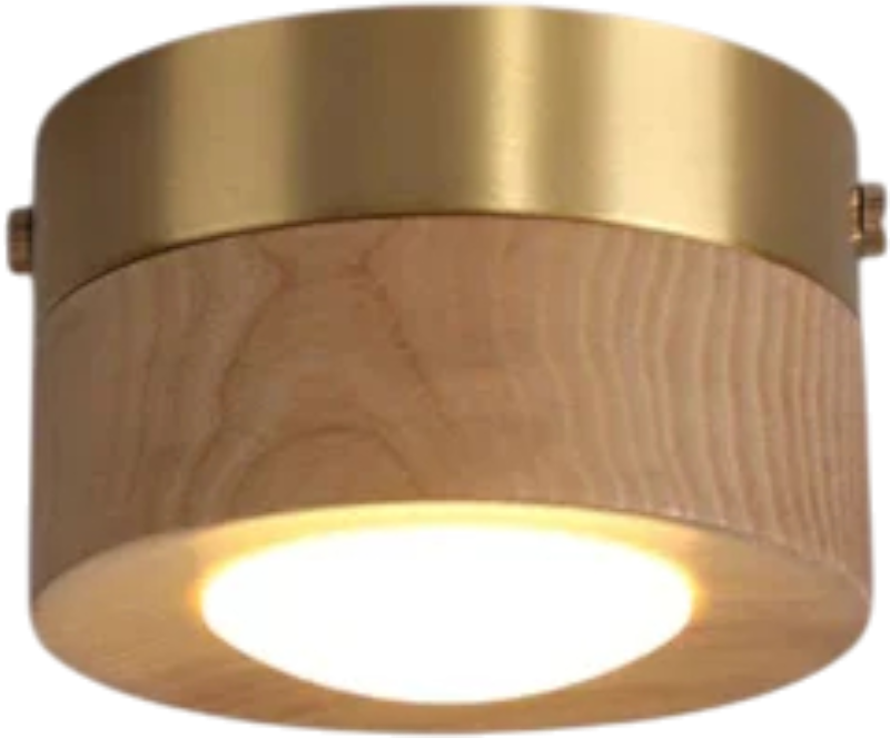 Petit Plafonnier Rond En Bois