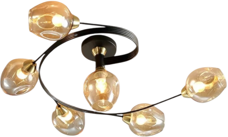 Plafonnier Spirale Bulles De Verre