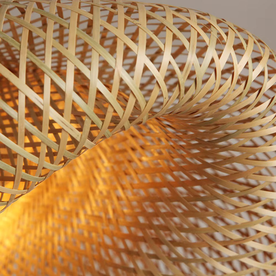 Plafonnier Style Bambou — détail