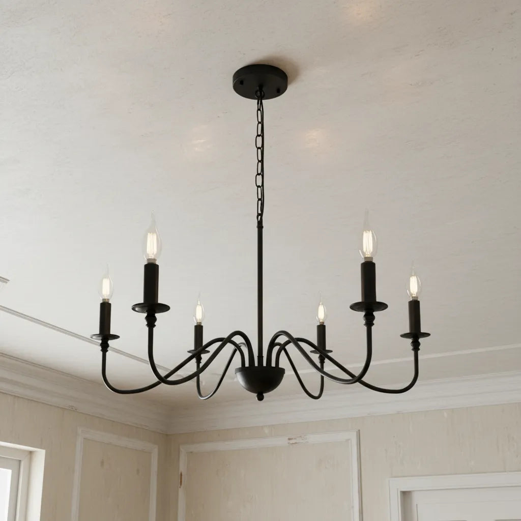 Chandelier Noir : Élégance Gothique Et Prestance Sombre