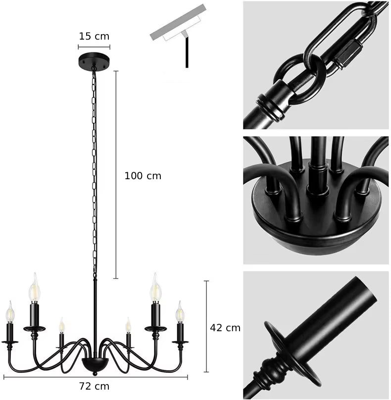 Chandelier Noir : Élégance Gothique Et Prestance Sombre