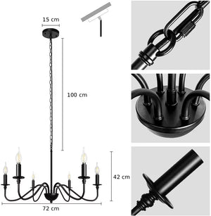 Chandelier Noir : Élégance Gothique Et Prestance Sombre