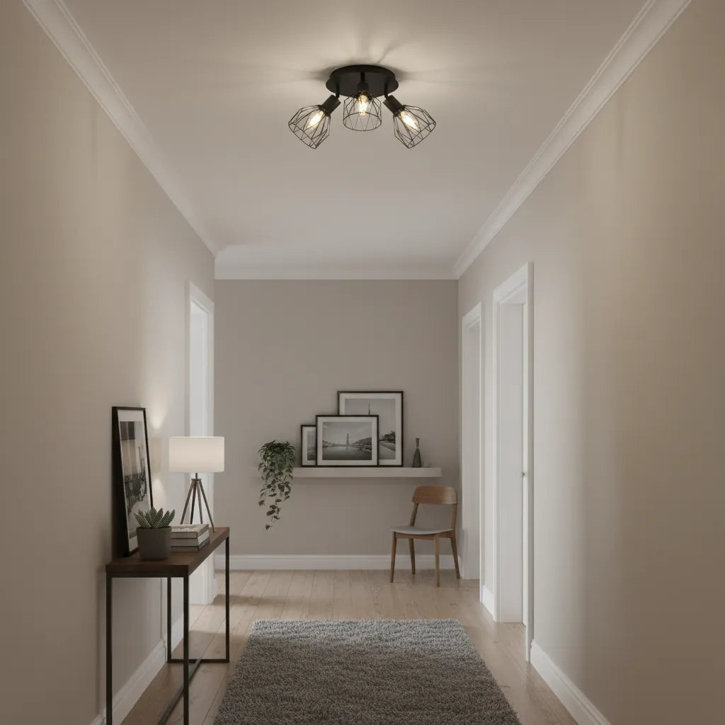 Plafonnier Noir À Spots