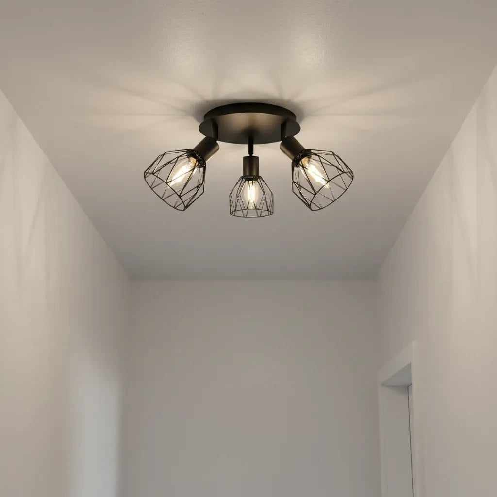 Plafonnier Noir À Spots