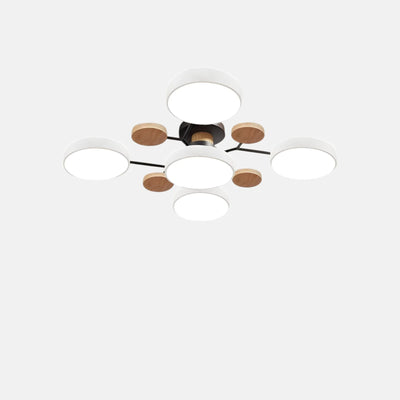 Plafonnier LED En Bois Et Métal