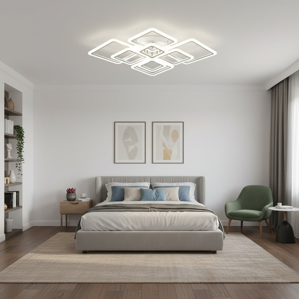 Plafonnier Carré Blanc : Pureté Et Modernité Lumineuse