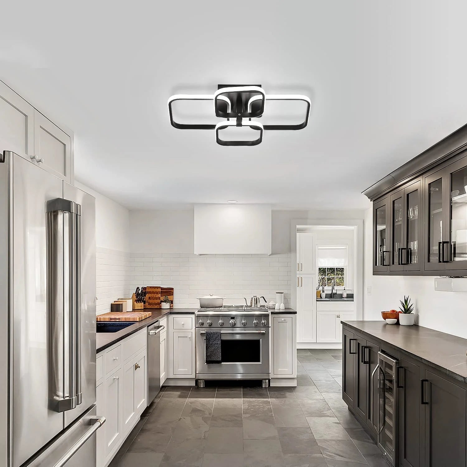 Plafonnier Carré Design : Élégance Géométrique Contemporaine