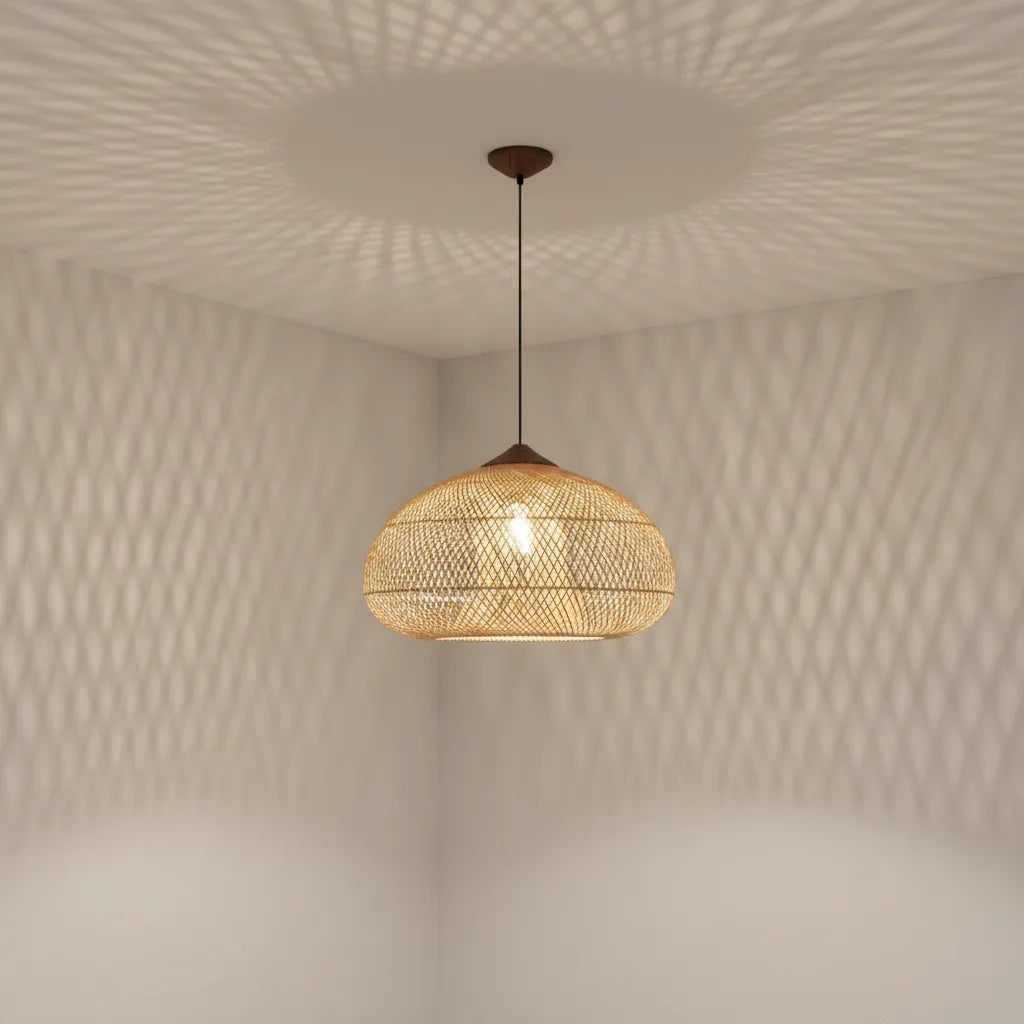 Plafonnier En Osier Pour Chambre : Douceur Et Authenticité