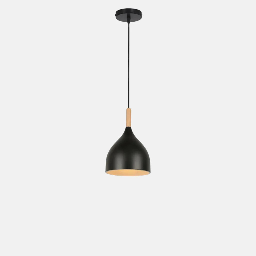 Plafonnier Industriel Bois Et Noir : Alliance Naturelle Élégante