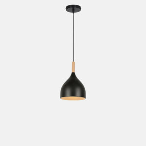 Plafonnier Industriel Bois Et Noir : Alliance Naturelle Élégante