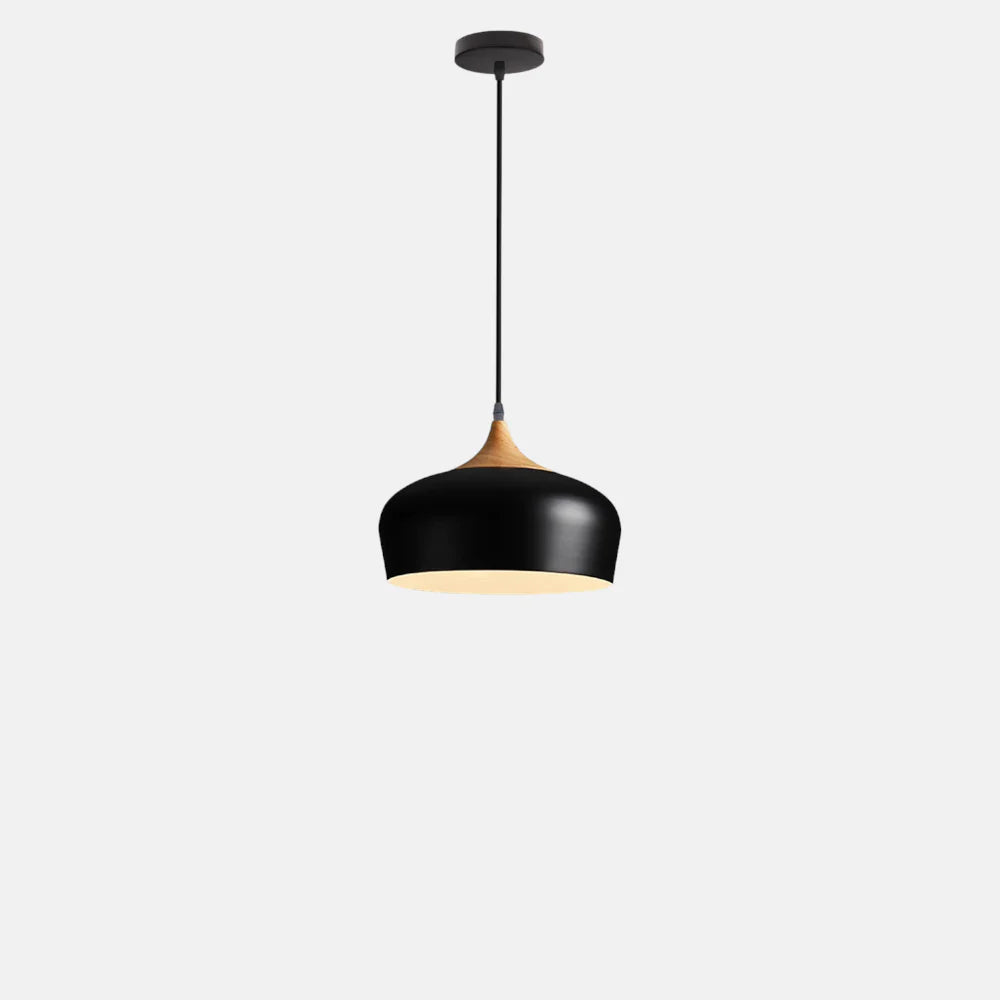 Plafonnier Industriel Bois Et Noir : Alliance Naturelle Élégante