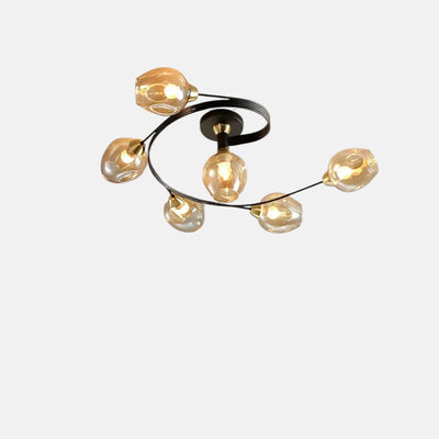 Plafonnier Spirale Bulles De Verre