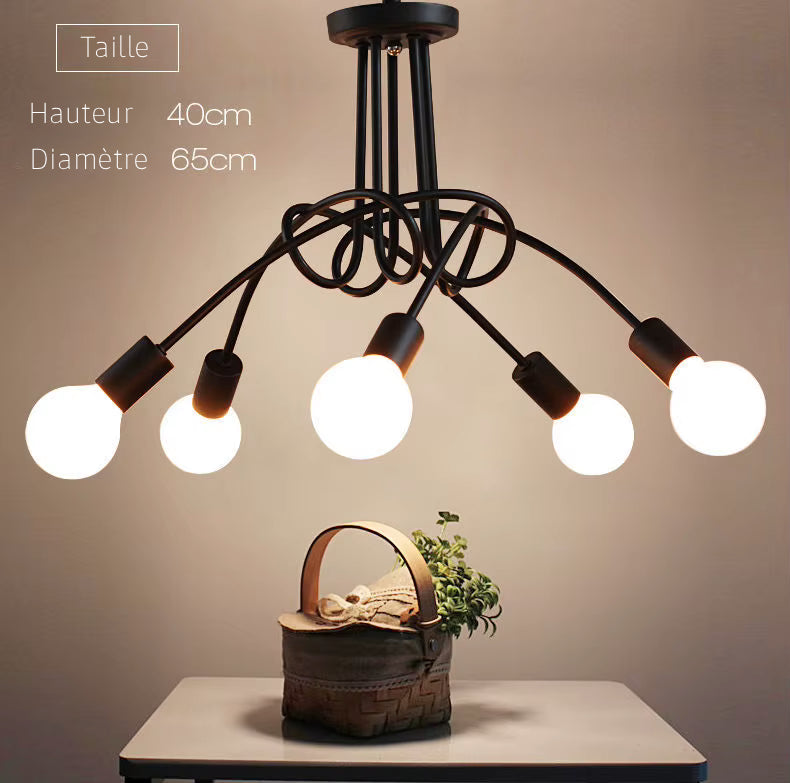 Plafonnier Salon Industriel : Ambiance Loft Et Caractère Affirmé