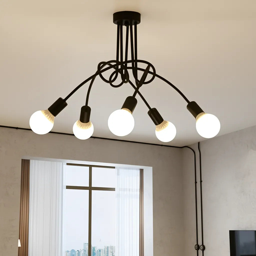 Plafonnier Salon Industriel : Ambiance Loft Et Caractère Affirmé