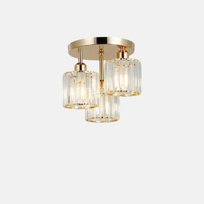 Plafonnier En Verre Doré