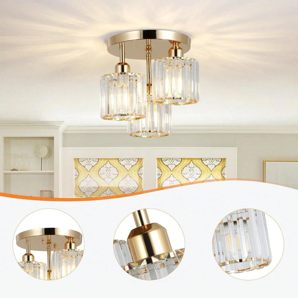 Plafonnier Verre Doré : Luxe Subtil Et Brillance Raffinée