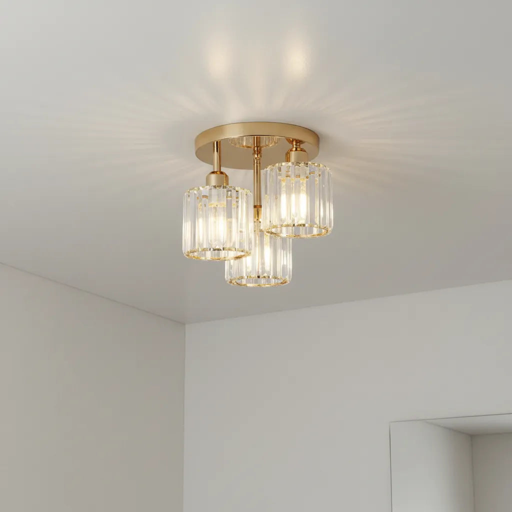 Plafonnier Verre Doré : Luxe Subtil Et Brillance Raffinée