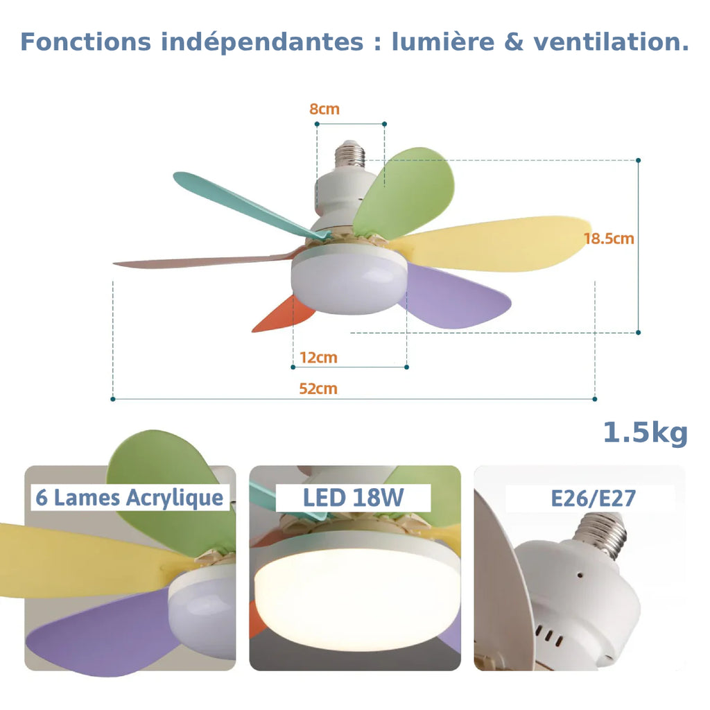 Plafonnier Ventilateur Vissable
